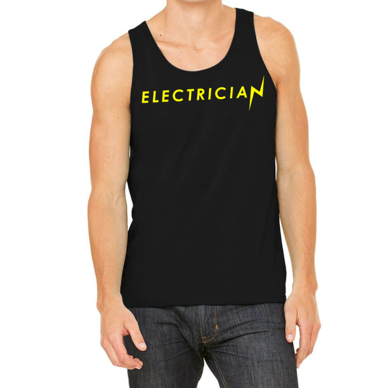 Electrician Flash Thunderbolt Funny Superhero Electricians Tank Top | Artistshot