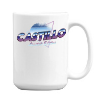 Castillo Name Shirt Aesthetic Vaporwave 80s 90s Surname T Shirt 15 Oz Coffee Mug | Artistshot