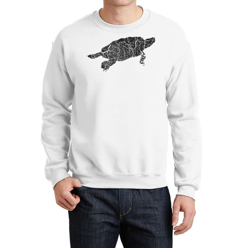 Snapping Turtle Distressed Print   Vintage Snapping Turtle T Shirt Crewneck Sweatshirt | Artistshot