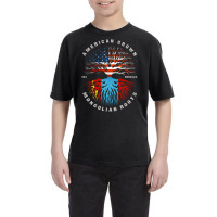 American Grown Mongolian Roots Mongolia Flag Youth Tee | Artistshot