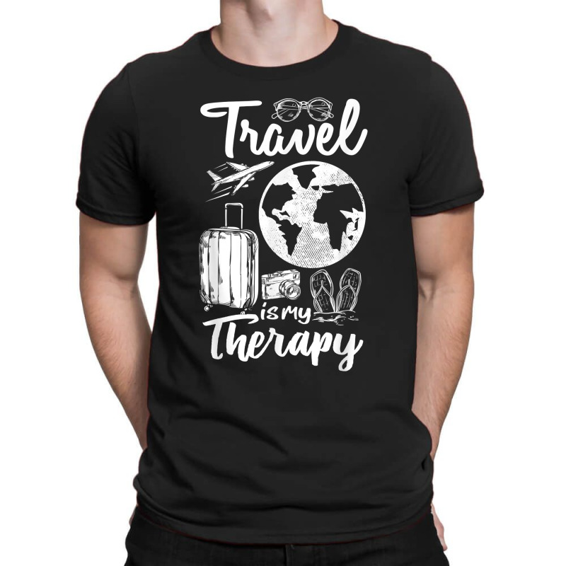 Traveling Camping Trip World Traveler Travel Is My Therapy T-shirt | Artistshot