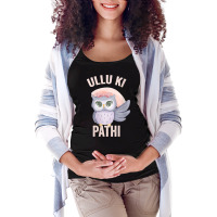 Womens Ullu Ki Pathi Funny Desi Owl For Indians And Pakistanis V Neck Maternity Scoop Neck T-shirt | Artistshot