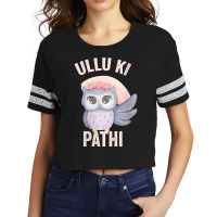 Womens Ullu Ki Pathi Funny Desi Owl For Indians And Pakistanis V Neck Scorecard Crop Tee | Artistshot