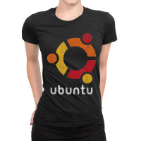 Ubuntu - Debian Based Linux Operating System For Coders Ladies Fitted T-shirt | Artistshot