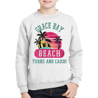 Womens Retro Cool Distressed Grace Bay Beach Turks & Caicos Island V N Youth Sweatshirt | Artistshot