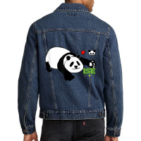 Hug A Panda T With Augmented Reality Pairing Men Denim Jacket | Artistshot