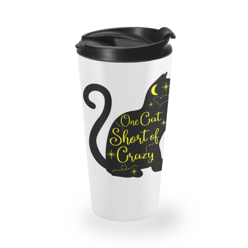 One Cat Short Of Crazy Travel Mug | Artistshot