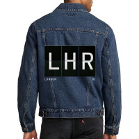 Lhr London Gb Uk Retro World Travel Gift Airport Code Premium T Shirt Men Denim Jacket | Artistshot