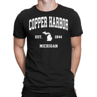 Copper Harbor Michigan Mi Vintage Athletic Sports Design T Shirt T-shirt | Artistshot