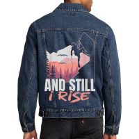 And I Still Rise Rock Climber Boulderer Bouldering Men Denim Jacket | Artistshot