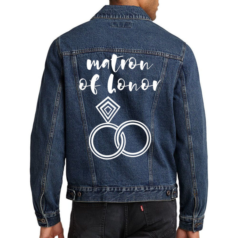 Matron Of Honor Wedding Rings T Shirt Men Denim Jacket by cm-arts | Artistshot