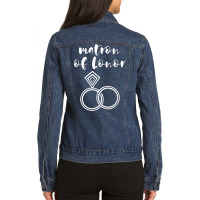 Matron Of Honor Wedding Rings T Shirt Ladies Denim Jacket | Artistshot