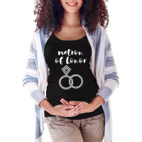 Matron Of Honor Wedding Rings T Shirt Maternity Scoop Neck T-shirt | Artistshot