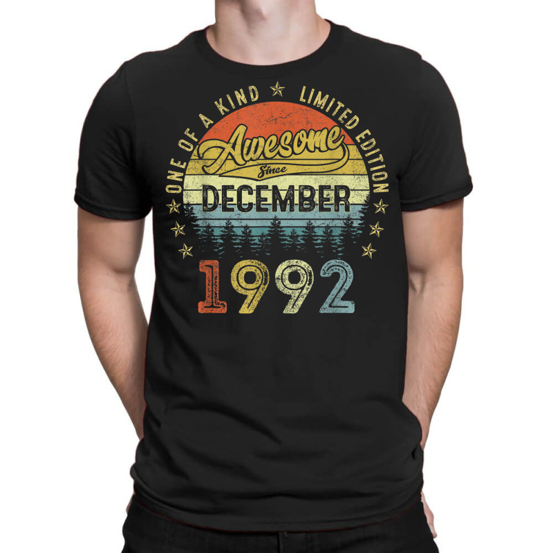 30 Years Old Awesome Since December 1992 30th Birthday Gift T-shirt | Artistshot