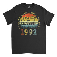 30 Years Old Awesome Since December 1992 30th Birthday Gift Classic T-shirt | Artistshot