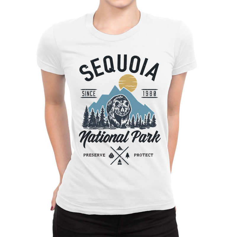 Sequoia National Park Novelty Hiking Camping Ladies Fitted T-Shirt by AuturoMedero90 | Artistshot