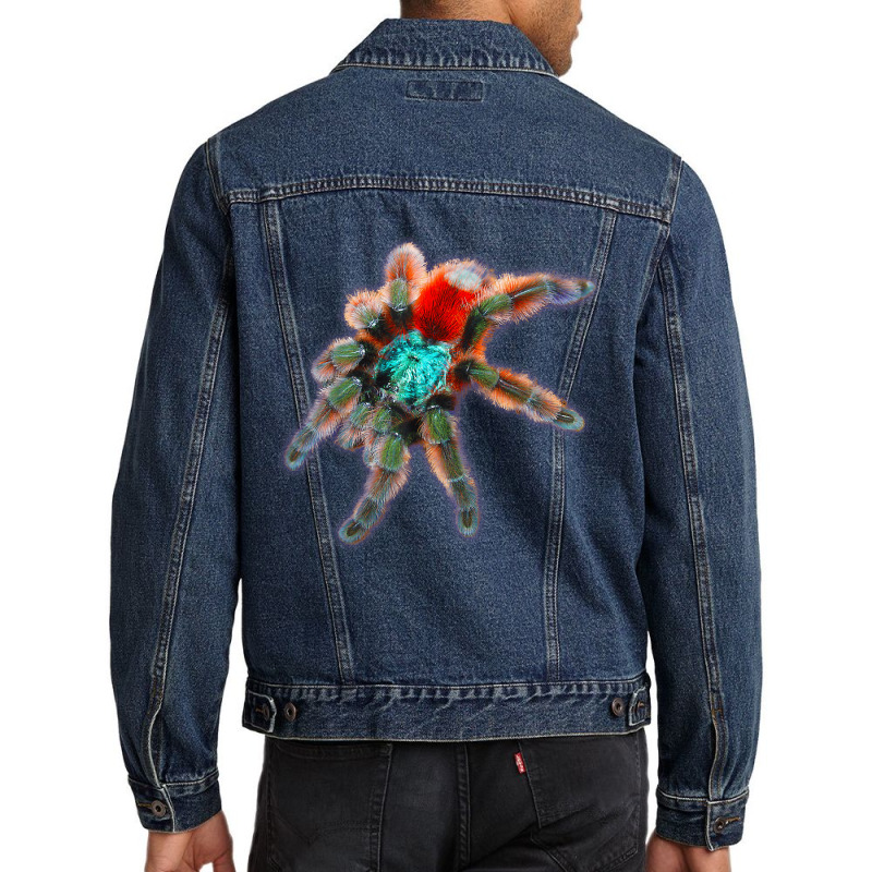 Tarantula Colorful Spider Antilles Pinktoes Men Denim Jacket by RiekertAlennah | Artistshot