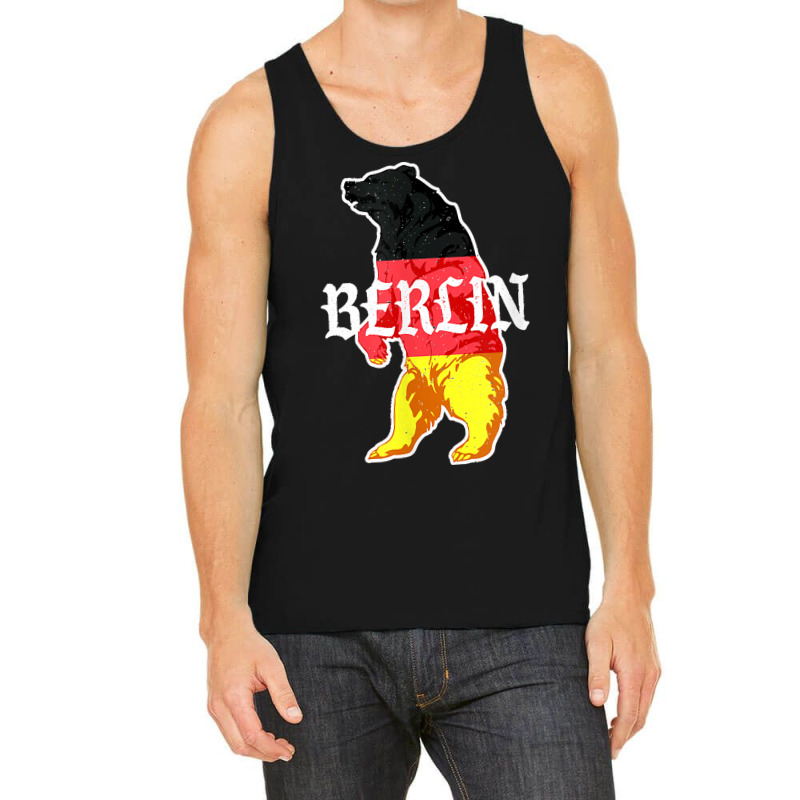 Berlin Bear Painted In The German Flag Vintage Typography Tank Top | Artistshot