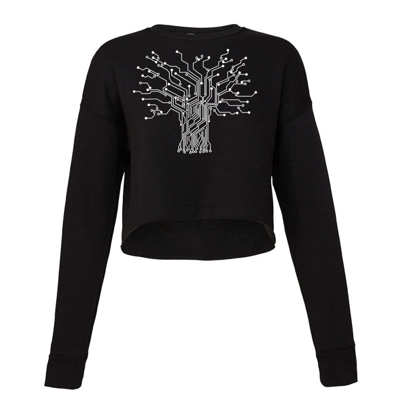 Electronics Technician Binary Tree - Electrical Engineer Cropped Sweater by NorikoKanemura | Artistshot