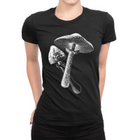 Mushroom Mycology Fungi Foraging Mushroom Whisperer Ladies Fitted T-shirt | Artistshot