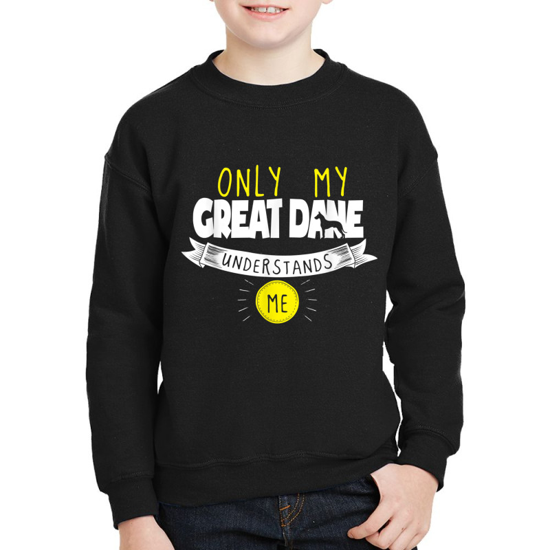 Great Dane T Shirt Only My Great Dane Understands Me Youth Sweatshirt by cm-arts | Artistshot