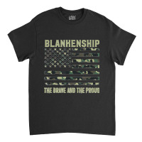 Blankenship Last Name Surname Camouflage American Flag Classic T-shirt | Artistshot