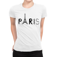 Premium Vintage Paris Tshirt I Love Travel Wanderlust Eiffel Ladies Fitted T-shirt | Artistshot