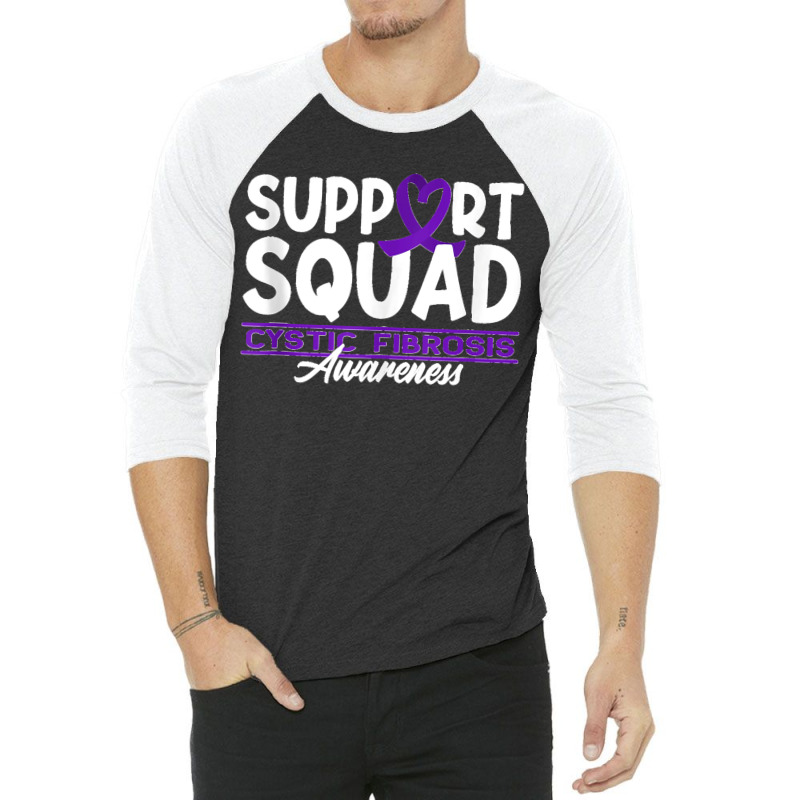 Awareness Support Squad I Lung Infections & Cystic Fibrosis Tank Top 3/4 Sleeve Shirt | Artistshot