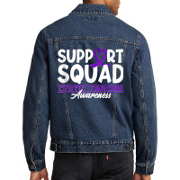 Awareness Support Squad I Lung Infections & Cystic Fibrosis Tank Top Men Denim Jacket | Artistshot