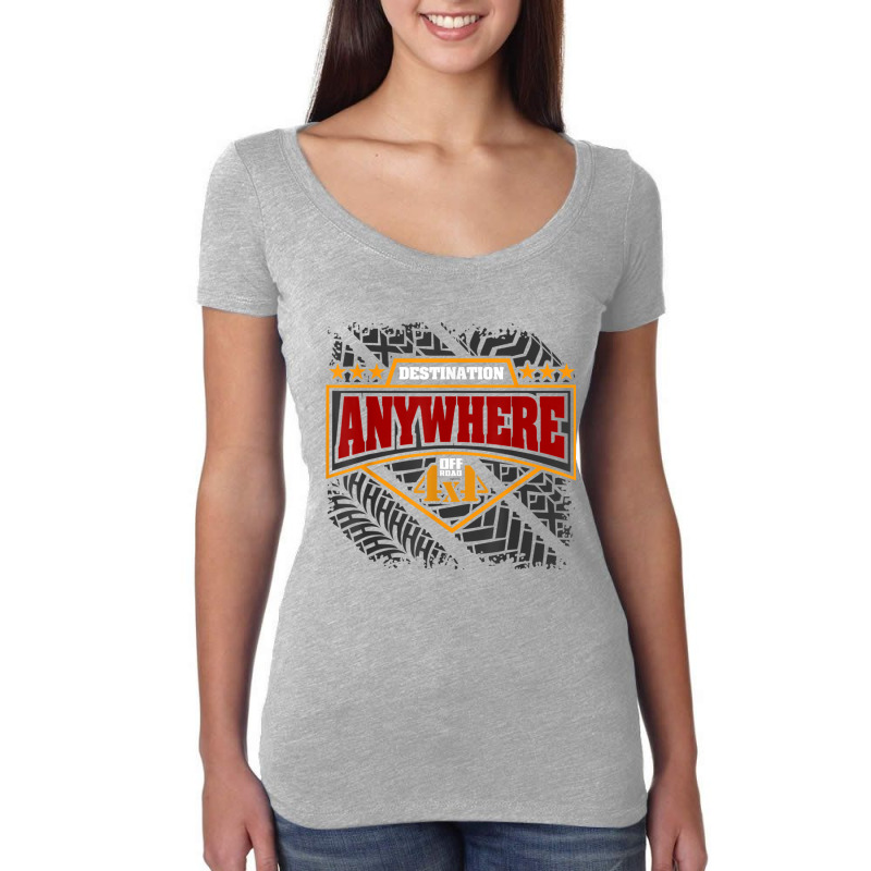 Off Road Shirt Destination Anywhere 4x4 Tee Women's Triblend Scoop T-shirt by cm-arts | Artistshot