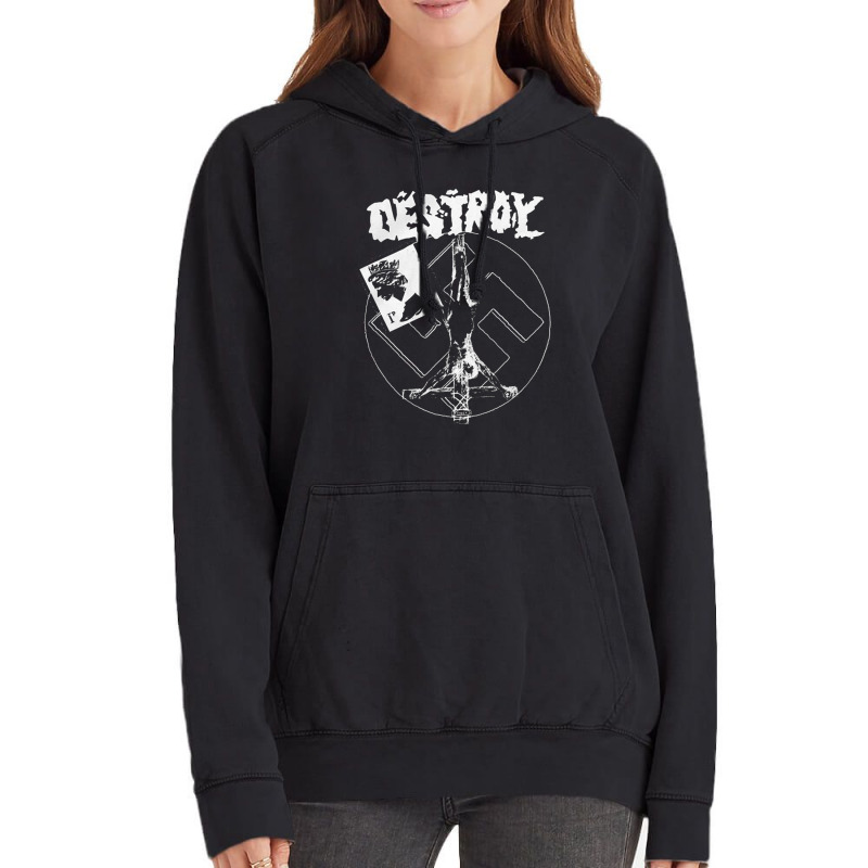 Destroy Black Mono Version, The Destroy Black Mono Version, Destroy, B Vintage Hoodie | Artistshot