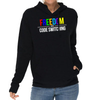 Freedom Over Code Switching Rainbow Long Sleeve T Shirt Lightweight Hoodie | Artistshot