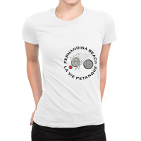 La Vie Petanque Fernandina Beach Life French Boules Ladies Fitted T-shirt | Artistshot