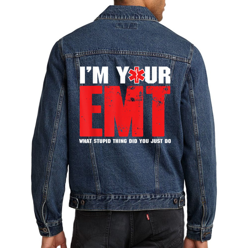 Emt Emergency Medical Technician Ems Paramedic Medical Gift Men Denim Jacket | Artistshot