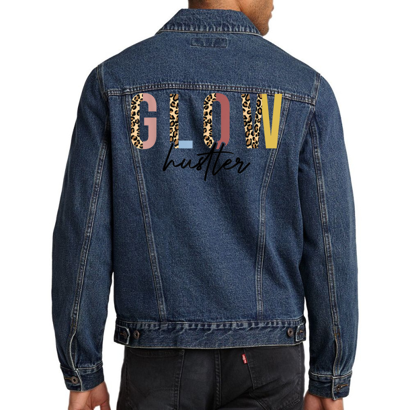 Glow Hustler Skin Esthetician Leopard Skincare Men Denim Jacket | Artistshot