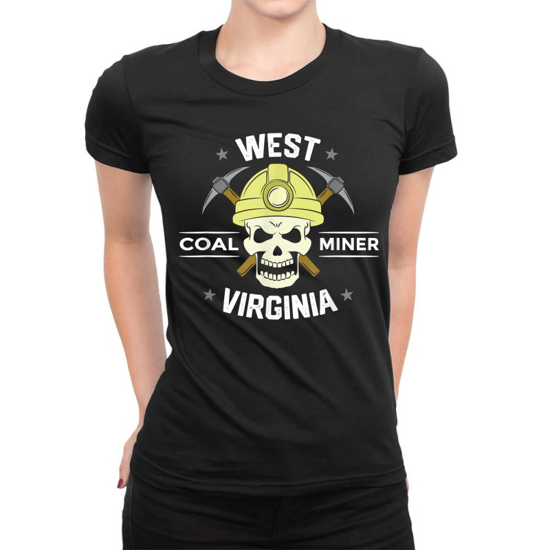 Coal Miner Artwork For A Coal Miner From West Virginia Ladies Fitted T-Shirt by ImmanUnde | Artistshot