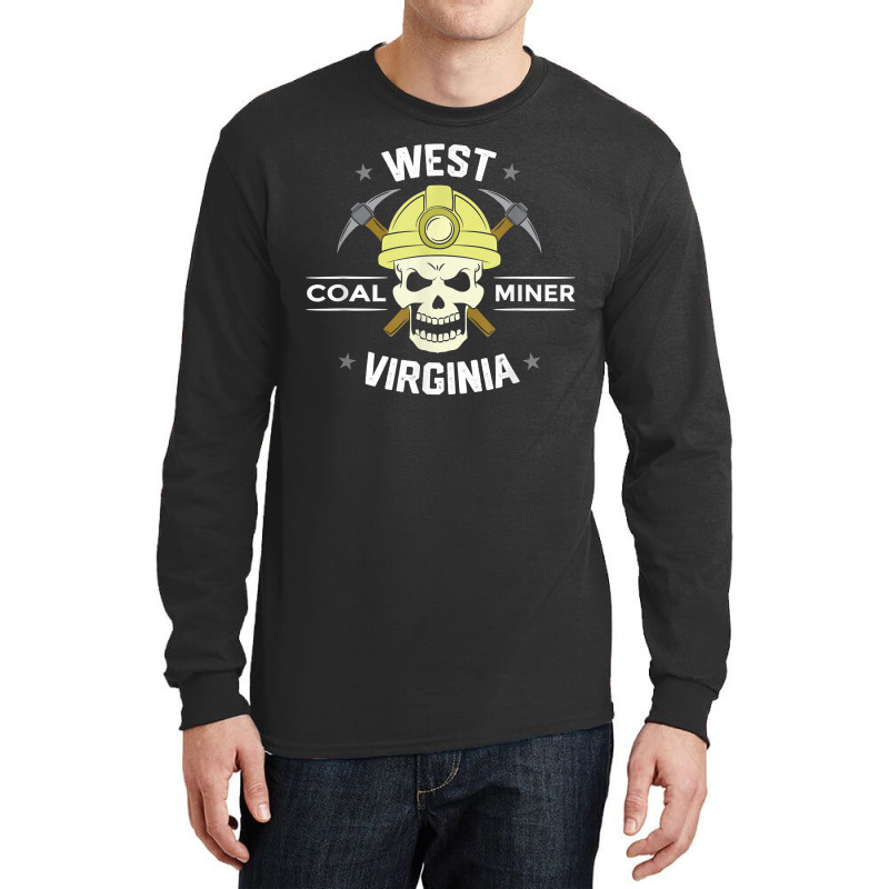 Coal Miner Artwork For A Coal Miner From West Virginia Long Sleeve Shirts by ImmanUnde | Artistshot