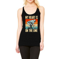 Football My Heart Is On The Line Offensive Lineman Racerback Tank | Artistshot