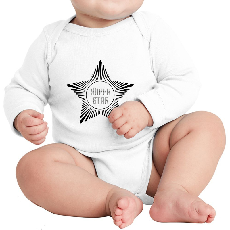 Super Star, Super Star Long Sleeve Baby Bodysuit by mitubabypodcast | Artistshot