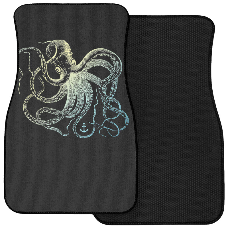 Octopus Cool Vintage Marine Biologist Ocean Sea Life 3 Front Car Mat | Artistshot