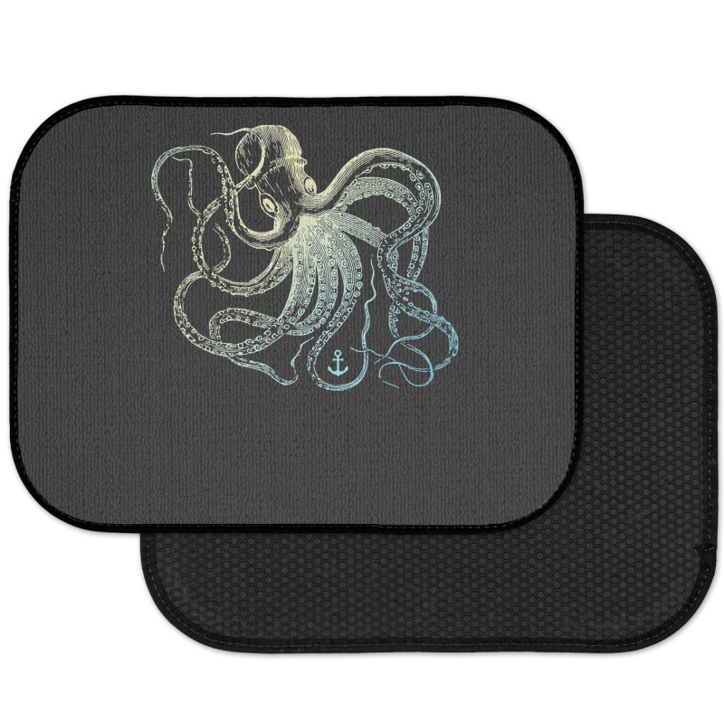 Octopus Cool Vintage Marine Biologist Ocean Sea Life 3 Rear Car Mat | Artistshot