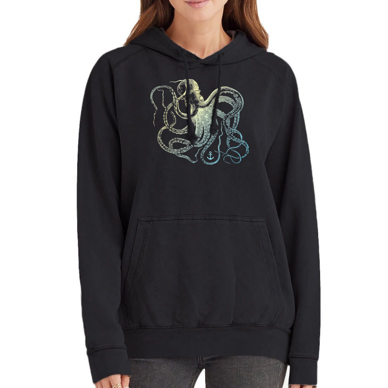 Octopus Cool Vintage Marine Biologist Ocean Sea Life 3 Vintage Hoodie | Artistshot