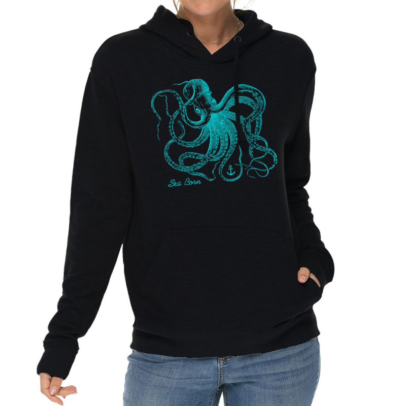 Octopus Cool Vintage Marine Biologist Ocean Sea Life 4 Lightweight Hoodie | Artistshot