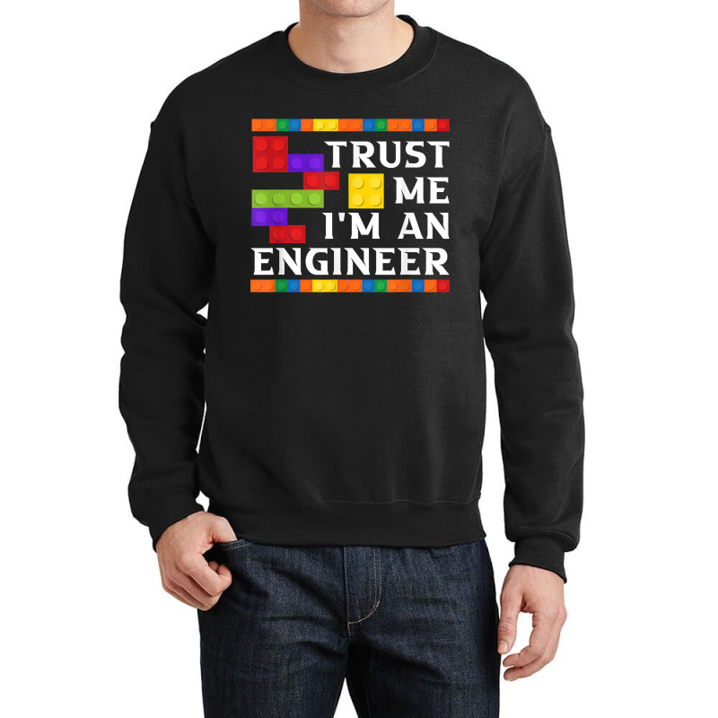 Engineer Children Kids Toy Big Building Blocks Build Builder Crewneck Sweatshirt | Artistshot