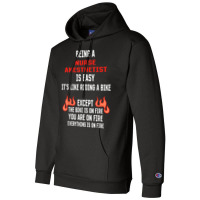 Being A Nurse Anesthetist Is Easy Funny Crna Humor Champion Hoodie | Artistshot