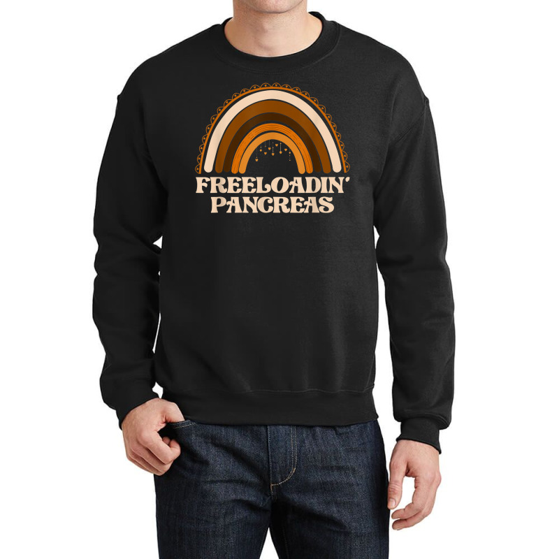 Freeloading Pancreas Funny Type 1 Diabetes Diabetic Crewneck Sweatshirt by Newart | Artistshot