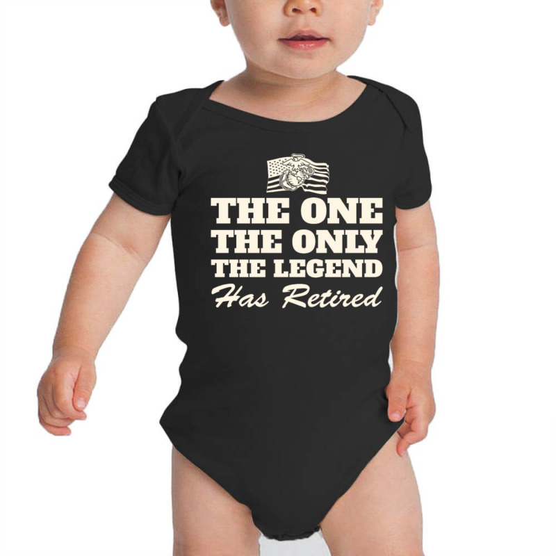 Marine Retirement Baby Bodysuit by QomarXabier | Artistshot