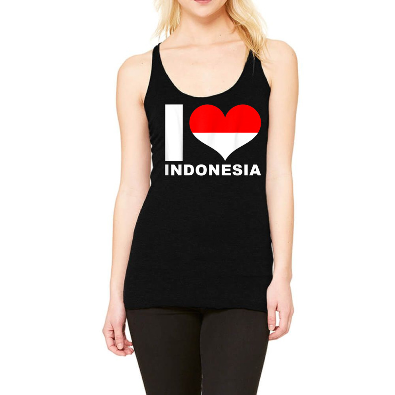 I Love Indonesia   Heart Flag Indonesia Racerback Tank | Artistshot