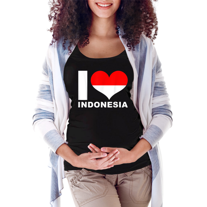 I Love Indonesia   Heart Flag Indonesia Maternity Scoop Neck T-shirt | Artistshot