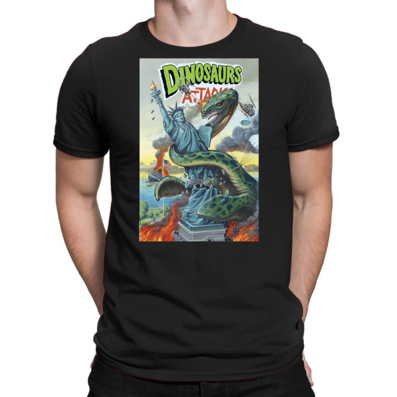 Dinosaurs Attack In Manhattan, Dinosaurs, Attack, Manhattan, The Dinos T-shirt | Artistshot